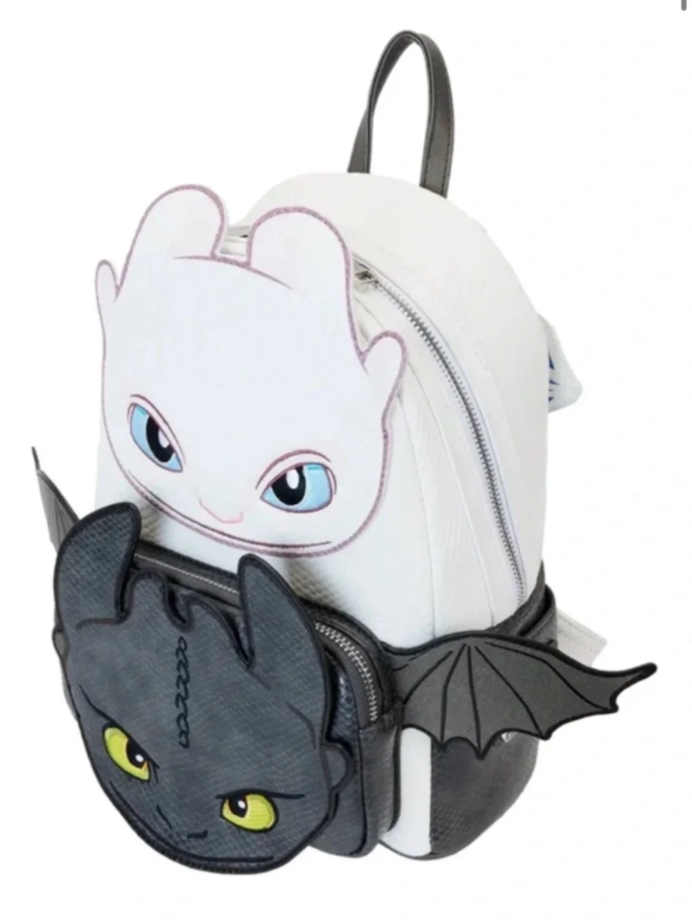 Loungefly How to Train Your Dragon Light & Night Fury Cosplay Mini Backpack NWT